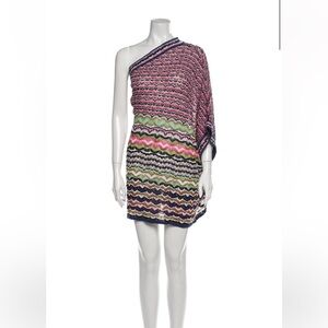 M Missoni one shoulder striped dress